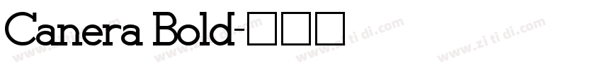 Canera Bold字体转换